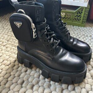 Prada lug sole combat boots